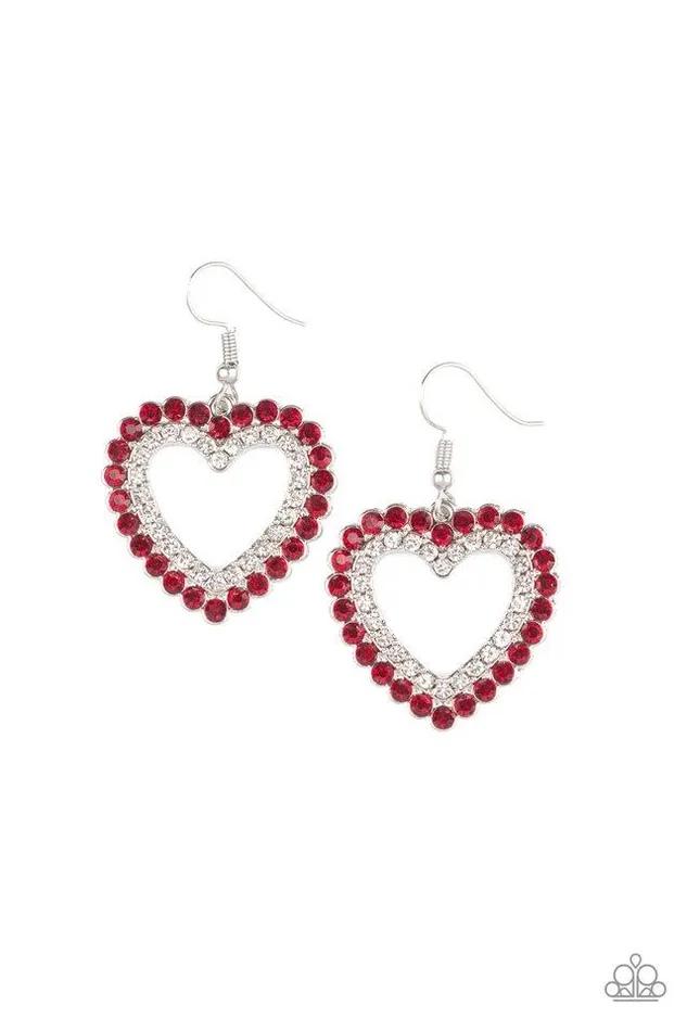Paparazzi Earring High School Sweethearts Red Paparazzi Jewelry Earrings