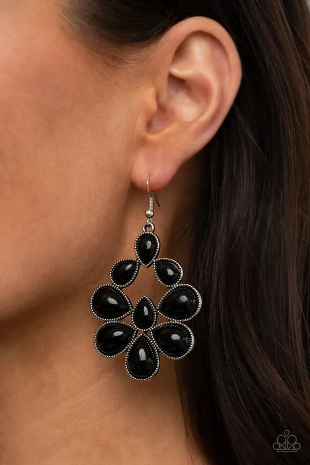 Paparazzi Earring In Crowd Couture Black Paparazzi Jewelry Earrings