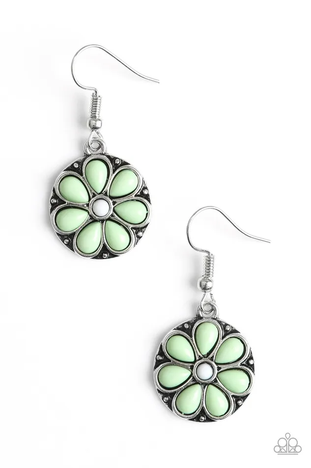 Paparazzi Earring MARIGOLD Rush Green Paparazzi Jewelry Earrings