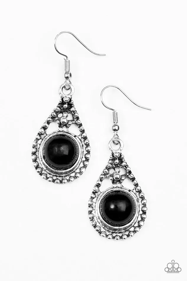 Paparazzi Earring Not All HUE Wander Black Paparazzi Jewelry Earrings