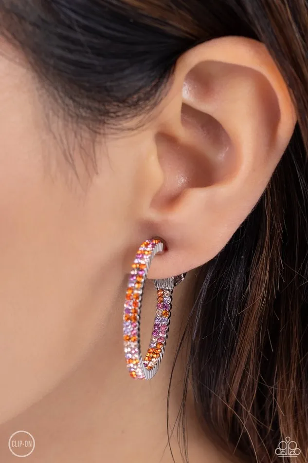 Paparazzi Earring Outstanding Ombr Orange Paparazzi Jewelry Earrings