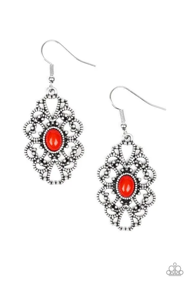 Paparazzi Earring Over The POP Red Paparazzi Jewelry Earrings