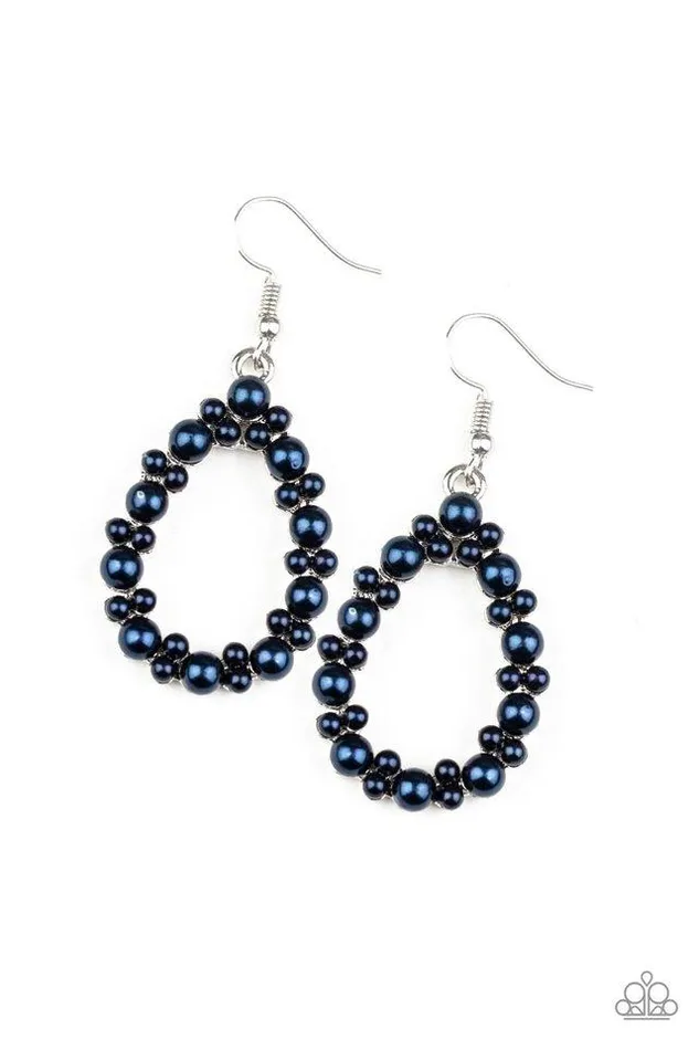 Paparazzi Earring Pearl Spectacular Blue Paparazzi Jewelry Earrings