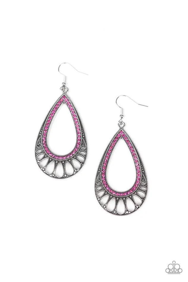 Paparazzi Earring Royal Finesse Pink Paparazzi Jewelry Earrings