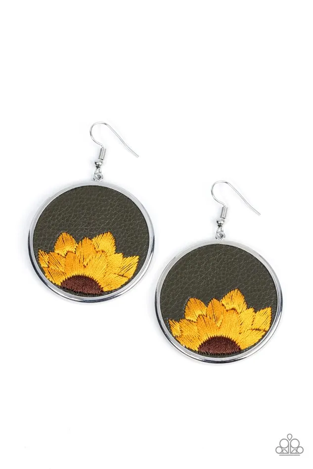 Paparazzi Earring SunKissed Sunflowers Green Paparazzi Jewelry Earrings Paparazzi Earring SunKissed Sunflowers Green Paparazzi Jewelry Earrings