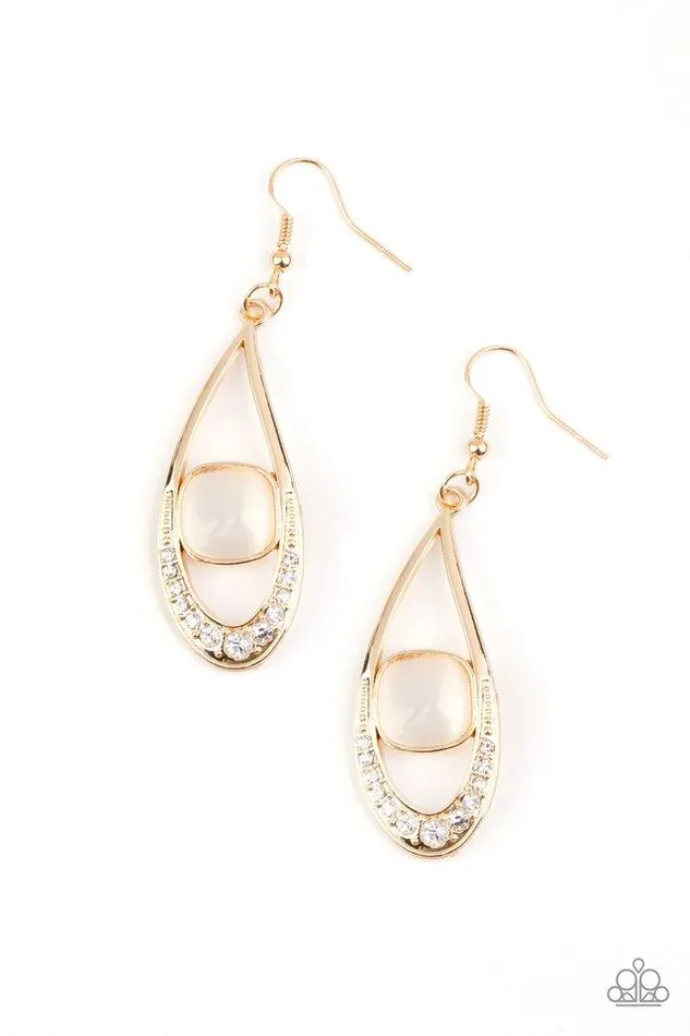 Paparazzi Earring The Greatest GLOW On Earth Gold Paparazzi Jewelry Earrings