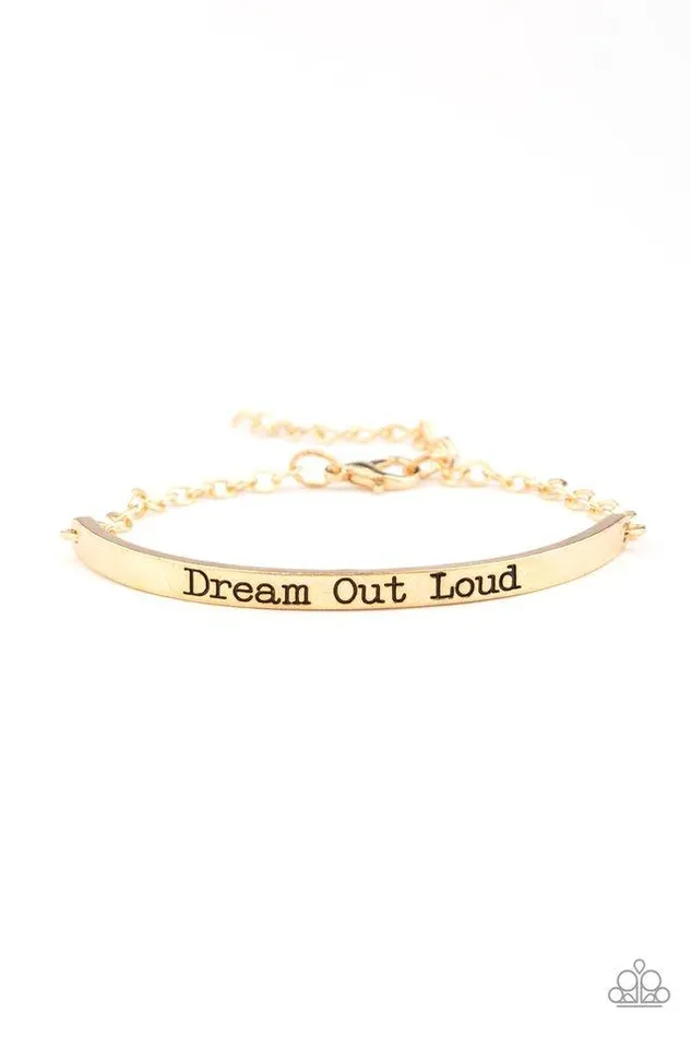 Paparazzi Jewelry Bracelets Paparazzi Bracelet Dream Out Loud Gold
