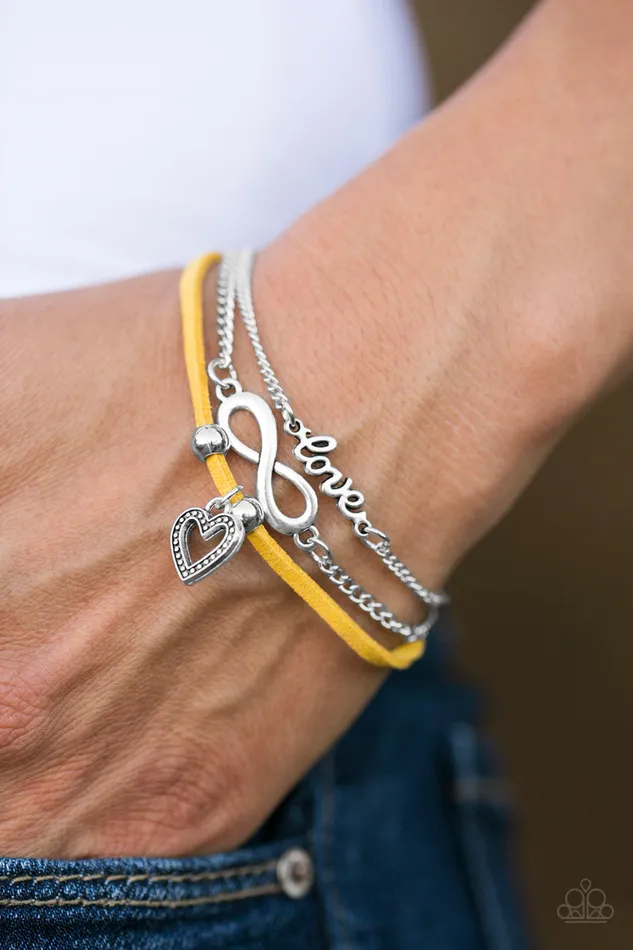 Paparazzi Jewelry Bracelets Paparazzi Bracelet Laguna Love Yellow