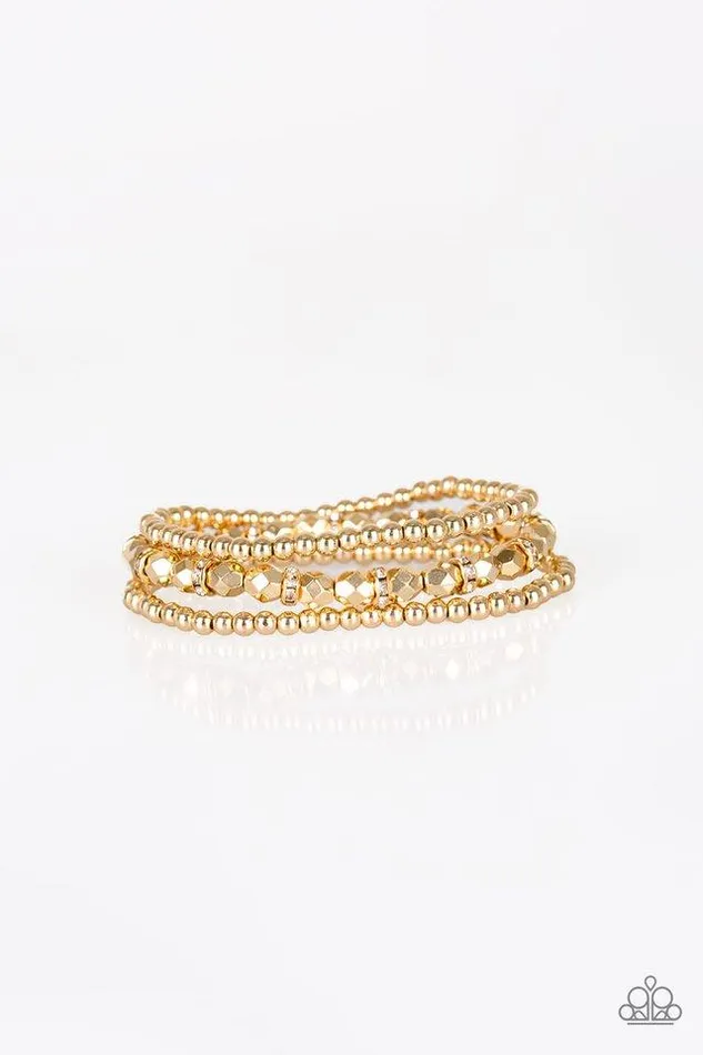 Paparazzi Jewelry Bracelets Paparazzi Bracelet Let There BEAM Light Gold