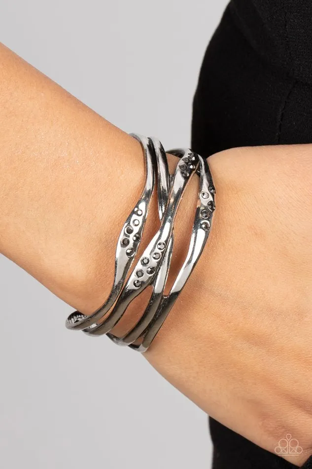 Paparazzi Jewelry Bracelets Paparazzi Bracelet Line It Up Silver