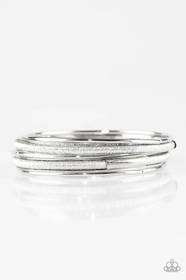 Paparazzi Jewelry Bracelets Paparazzi Bracelet Pay A Hefty SHINE Silver