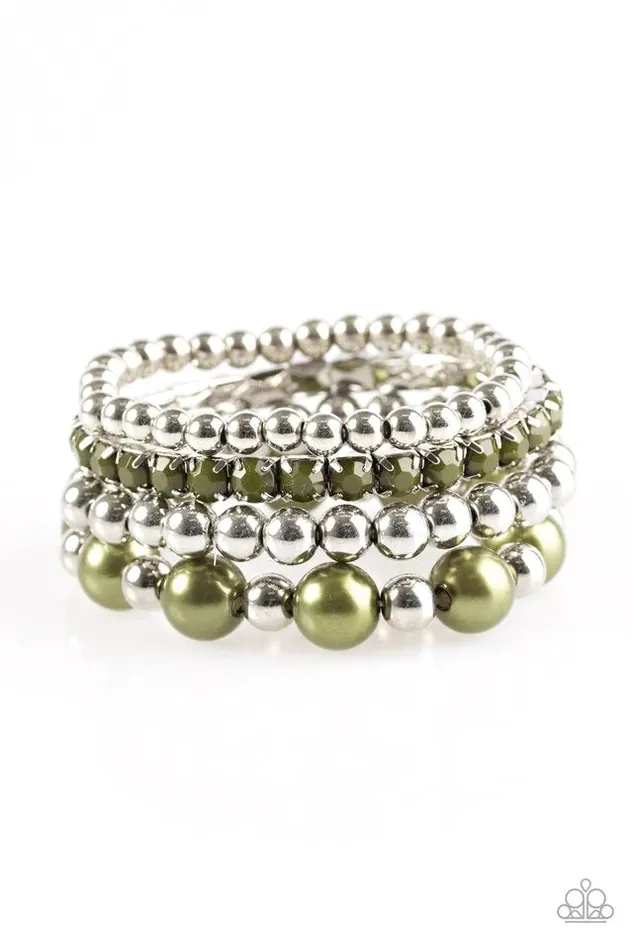 Paparazzi Jewelry Bracelets Paparazzi Bracelet RITZ Factor Green