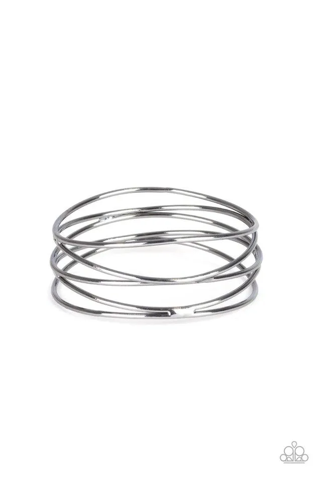 Paparazzi Jewelry Bracelets Paparazzi Bracelet Showstopping Sheen Black
