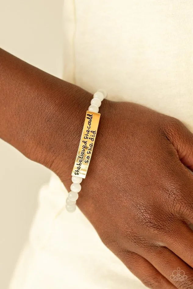 Paparazzi Jewelry Bracelets Paparazzi Bracelet So She Did Gold