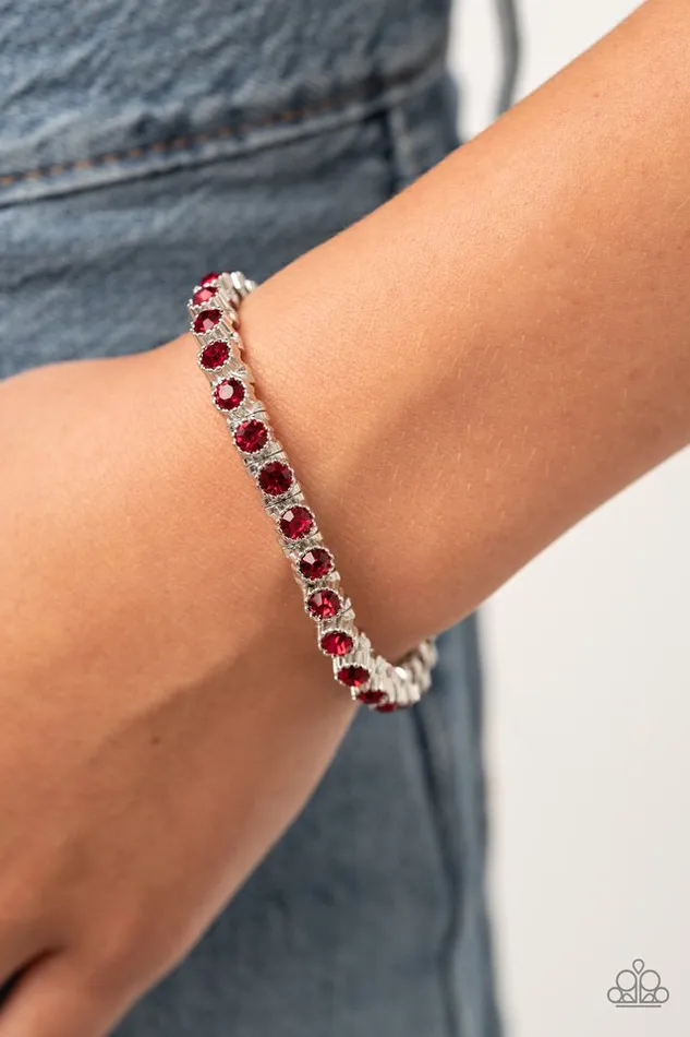 Paparazzi Jewelry Bracelets Paparazzi Bracelet Starry Social Red