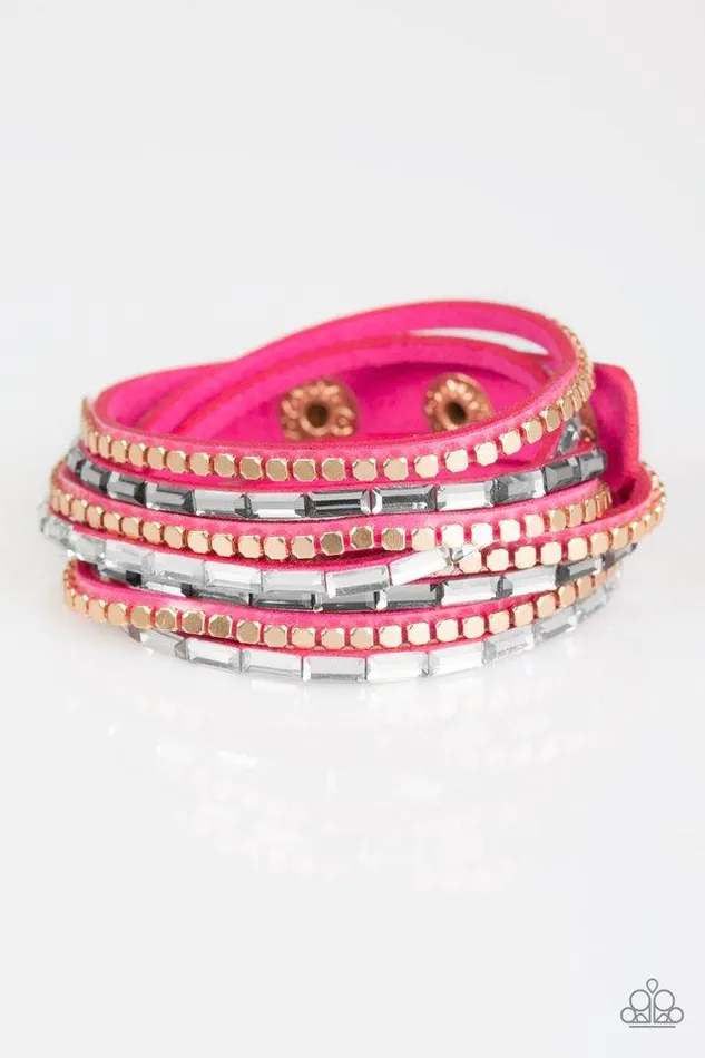 Paparazzi Jewelry Bracelets Paparazzi Bracelet This Time With Attitude Pink