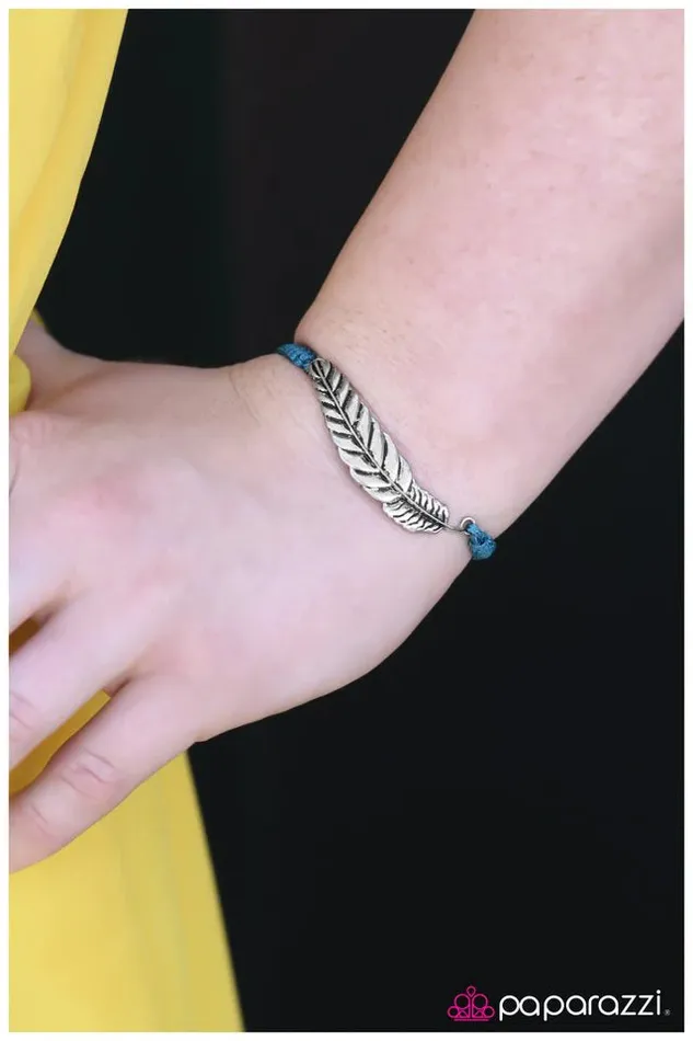 Paparazzi Jewelry Bracelets Paparazzi Bracelet Under the FEATHER Blue
