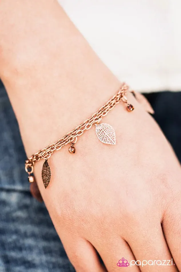 Paparazzi Jewelry Bracelets Paparazzi Bracelet You Better BeLEAF It Copper