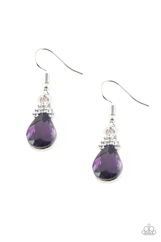 Paparazzi Jewelry Earrings Paparazzi Earring 5th Avenue Fireworks Purple