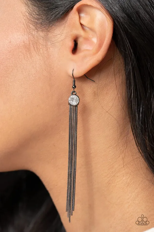 Paparazzi Jewelry Earrings Paparazzi Earring Always In Motion Black