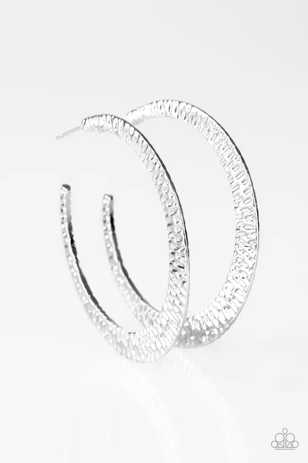 Paparazzi Jewelry Earrings Paparazzi Earring BEAST Friends Forever Silver