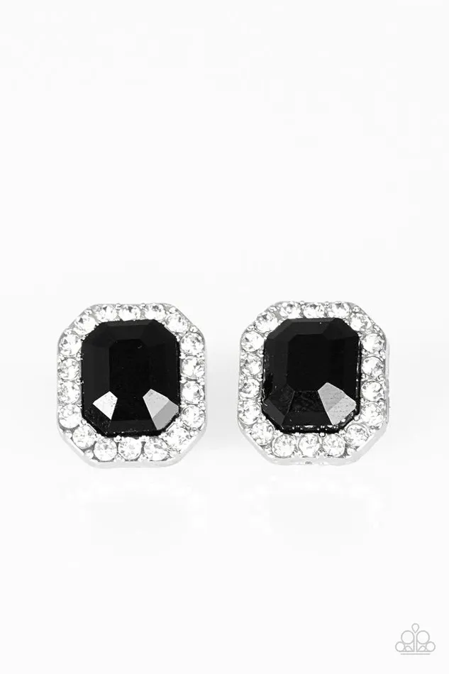 Paparazzi Jewelry Earrings Paparazzi Earring Bride Squad Black