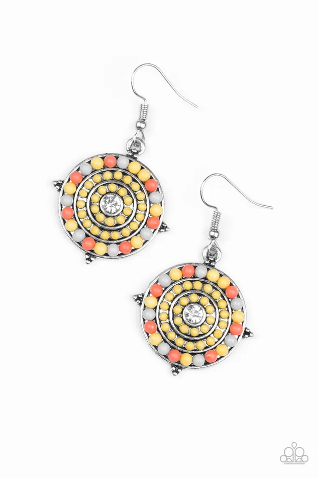 Paparazzi Jewelry Earrings Paparazzi Earring Caribbean Cruzin Yellow