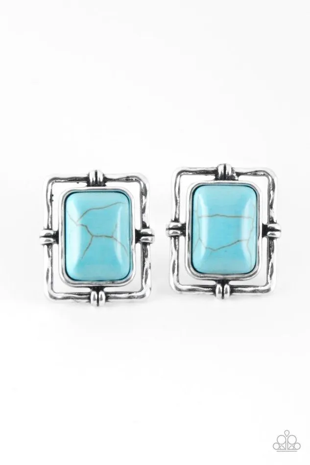 Paparazzi Jewelry Earrings Paparazzi Earring Center STAGECOACH Blue