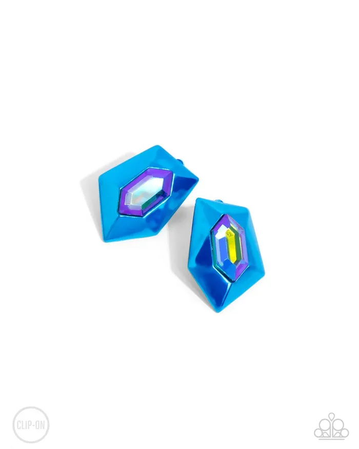 Paparazzi Jewelry Earrings Paparazzi Earring Dauntless Detail Blue Paparazzi Jewelry Earrings Paparazzi Earring Dauntless Detail Blue