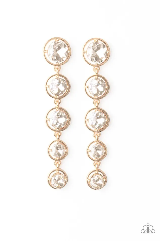 Paparazzi Jewelry Earrings Paparazzi Earring Drippin In Starlight Gold
