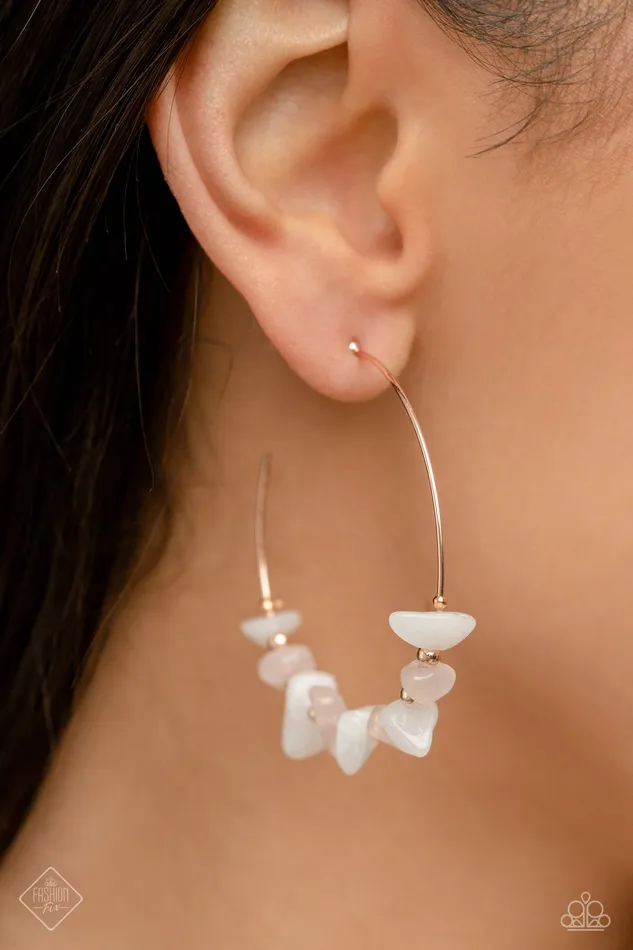 Paparazzi Jewelry Earrings Paparazzi Earring Euphoric Enjoyment Rose Gold