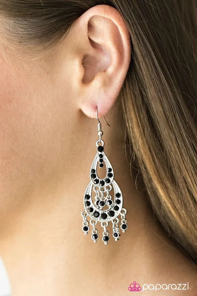 Paparazzi Jewelry Earrings Paparazzi Earring Glitter Makes Everything Better Black