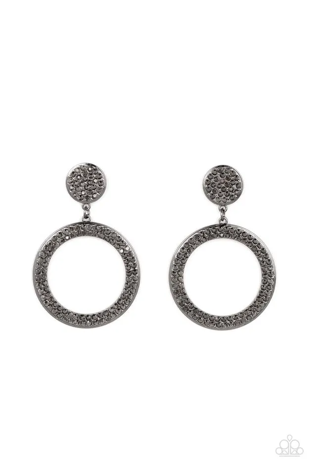Paparazzi Jewelry Earrings Paparazzi Earring GLOW You Away Black Paparazzi Jewelry Earrings Paparazzi Earring GLOW You Away Black