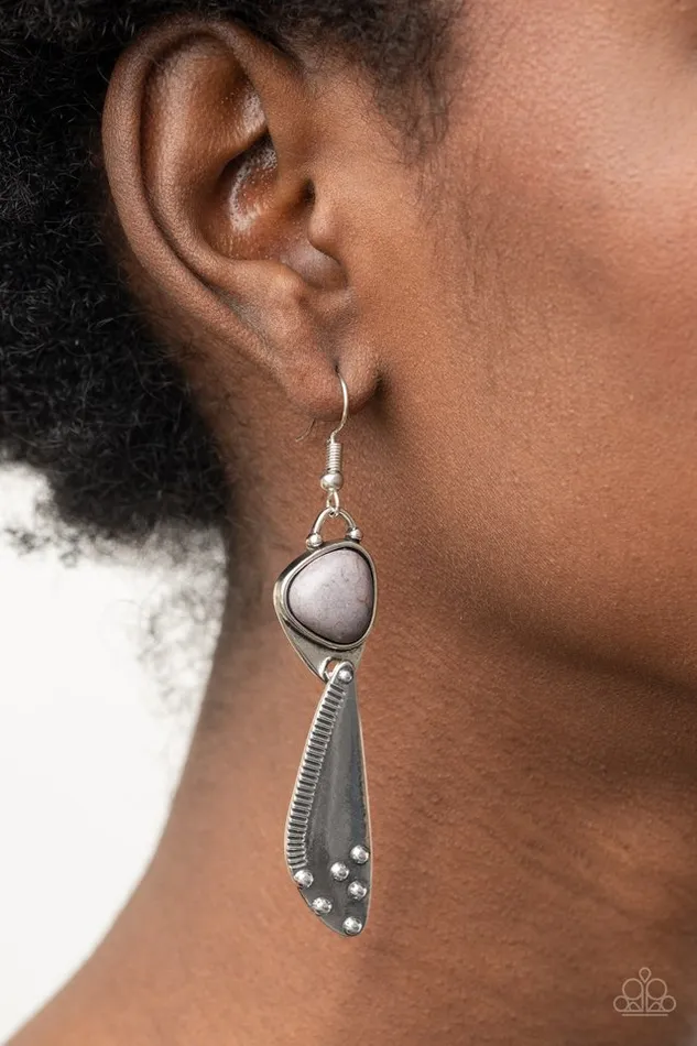 Paparazzi Jewelry Earrings Paparazzi Earring GoingGreen Goddess Silver