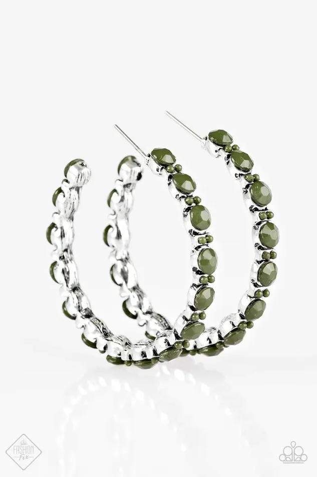 Paparazzi Jewelry Earrings Paparazzi Earring HOOP de Loop Green