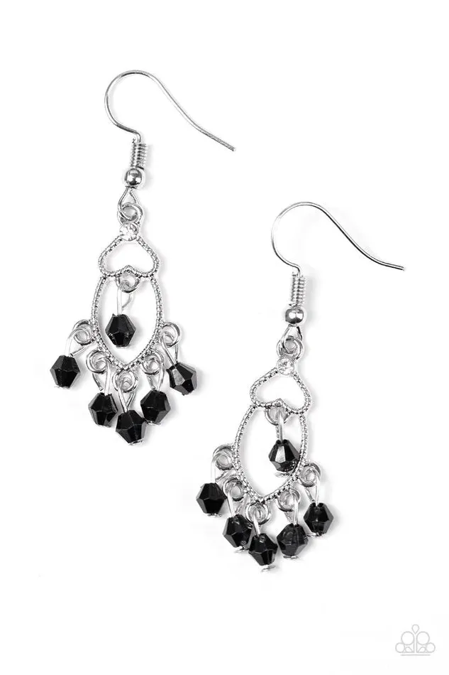 Paparazzi Jewelry Earrings Paparazzi Earring Midnight Banquet Black