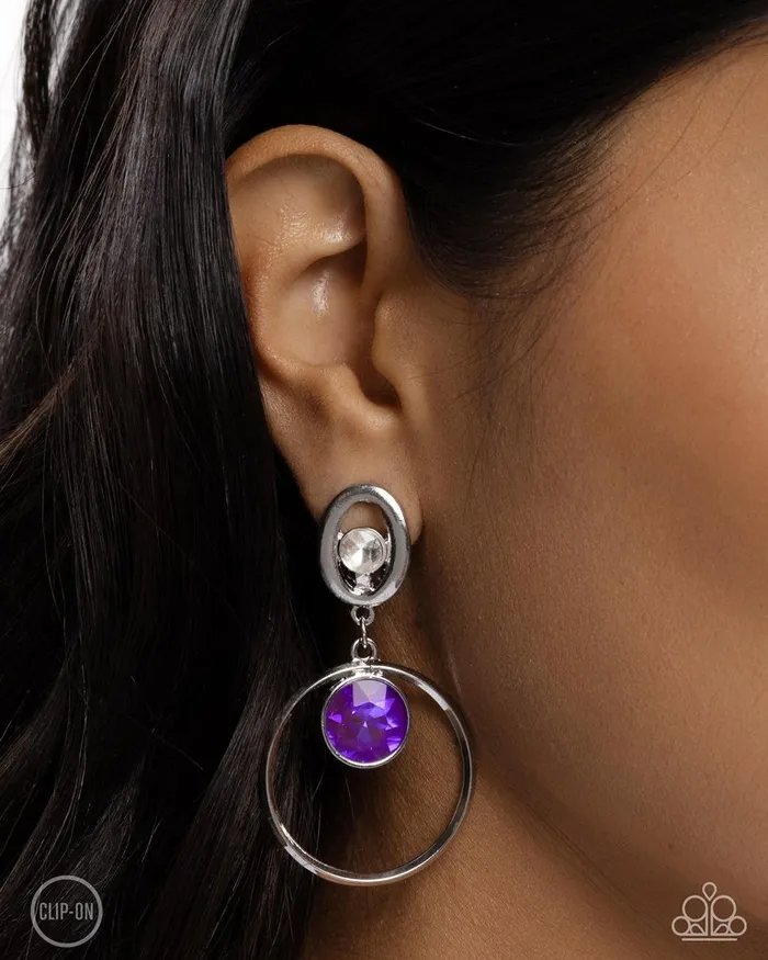 Paparazzi Jewelry Earrings Paparazzi Earring Modern Moment Purple