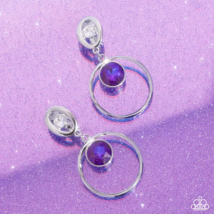 Paparazzi Jewelry Earrings Paparazzi Earring Modern Moment Purple Paparazzi Jewelry Earrings Paparazzi Earring Modern Moment Purple