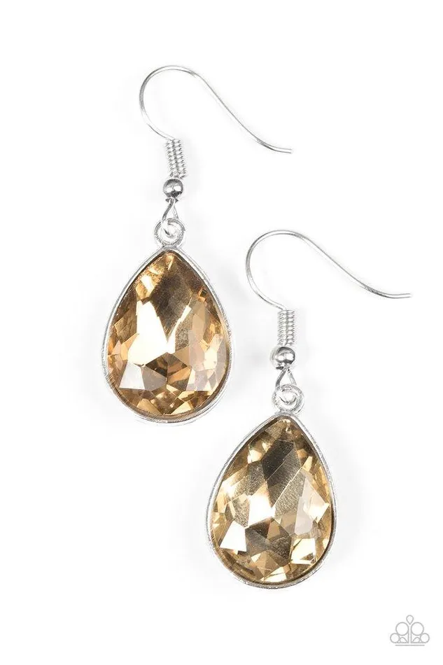 Paparazzi Jewelry Earrings Paparazzi Earring Play The FAME Brown