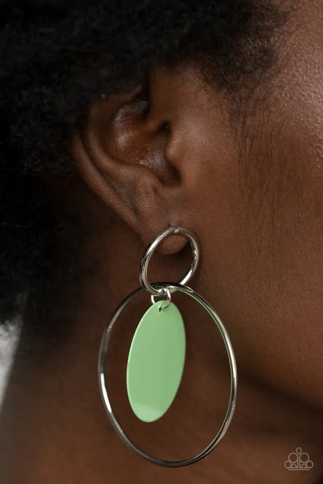 Paparazzi Jewelry Earrings Paparazzi Earring POP Look and Listen Green