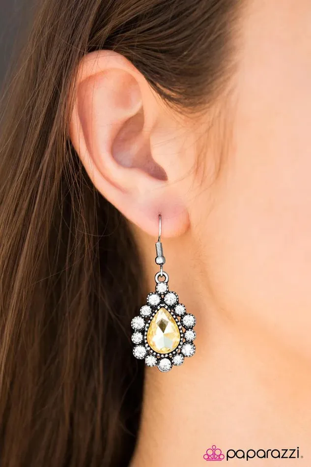Paparazzi Jewelry Earrings Paparazzi Earring Release Your Inner Sparkle Yellow