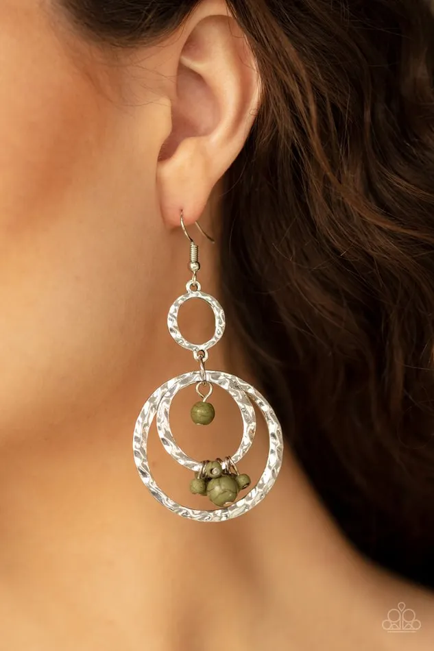 Paparazzi Jewelry Earrings Paparazzi Earring Rio Rustic Green