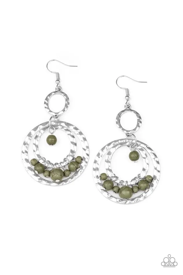 Paparazzi Jewelry Earrings Paparazzi Earring Rio Rustic Green Paparazzi Jewelry Earrings Paparazzi Earring Rio Rustic Green