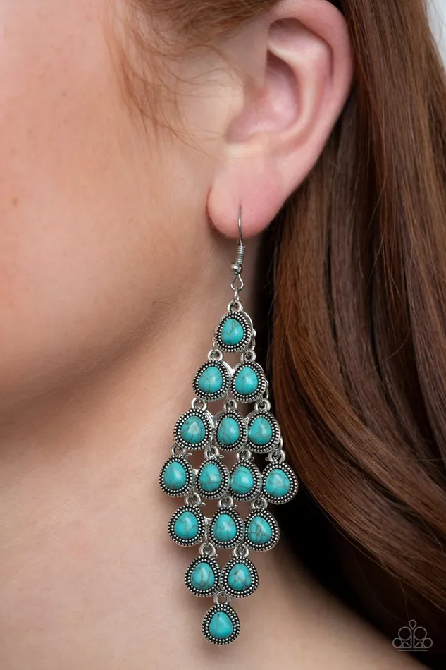 Paparazzi Jewelry Earrings Paparazzi Earring Rural Rainstorms Blue