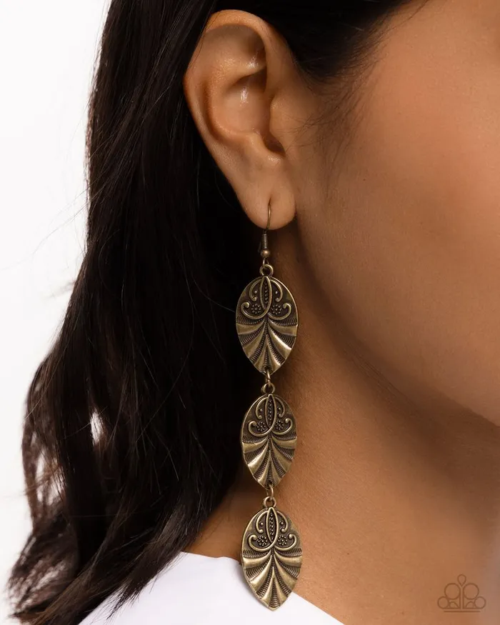 Paparazzi Jewelry Earrings Paparazzi Earring Rustic Range Brass