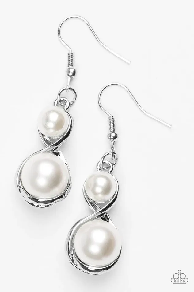 Paparazzi Jewelry Earrings Paparazzi Earring Set The Stage White