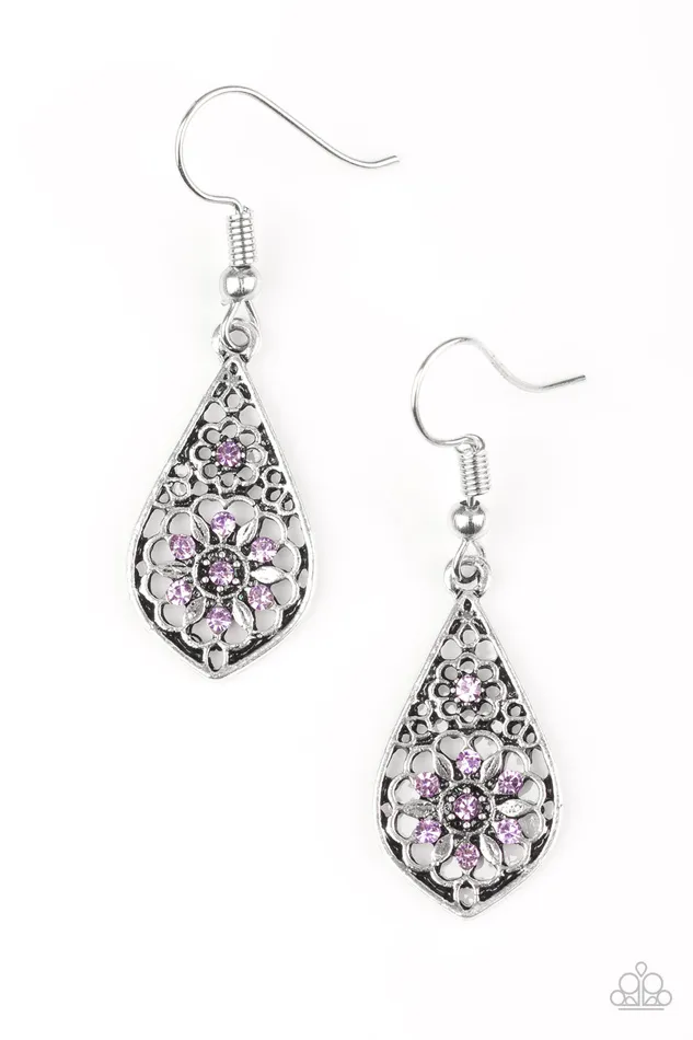 Paparazzi Jewelry Earrings Paparazzi Earring Spring Sparkle Purple