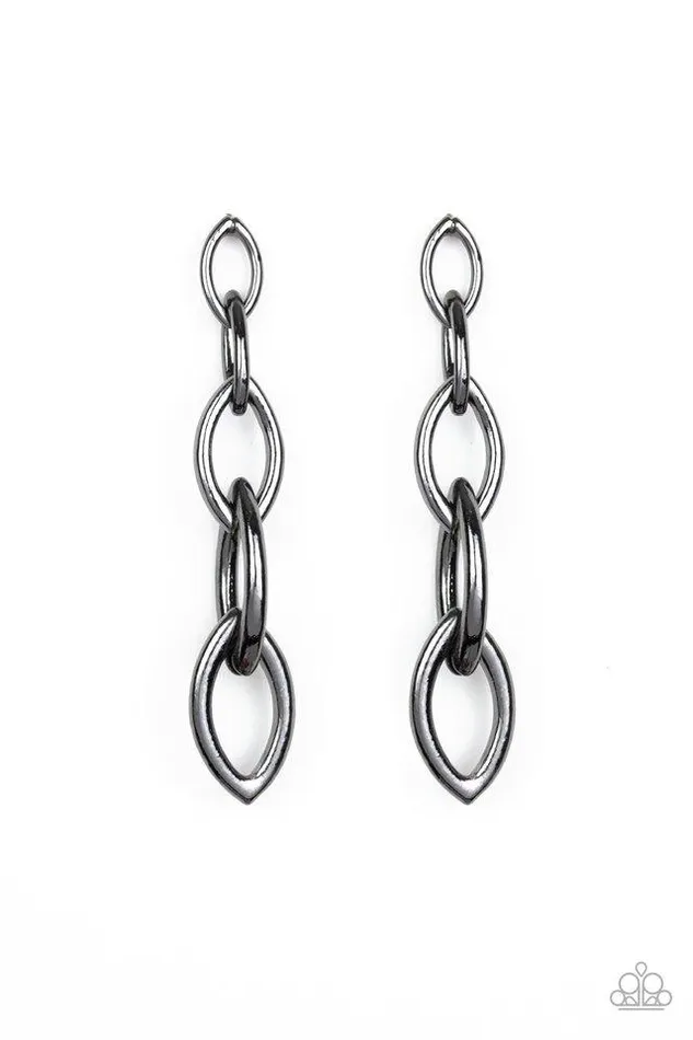 Paparazzi Jewelry Earrings Paparazzi Earring Street Spunk Black