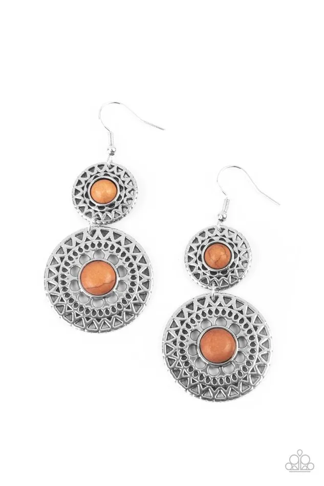 Paparazzi Jewelry Earrings Paparazzi Earring Sunny Sahara Brown Paparazzi Jewelry Earrings Paparazzi Earring Sunny Sahara Brown