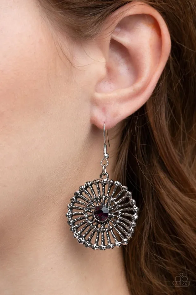 Paparazzi Jewelry Earrings Paparazzi Earring Tangible Twinkle Purple